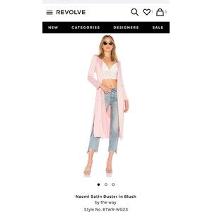 By the way. Naomi Satin Duster in Blush size large